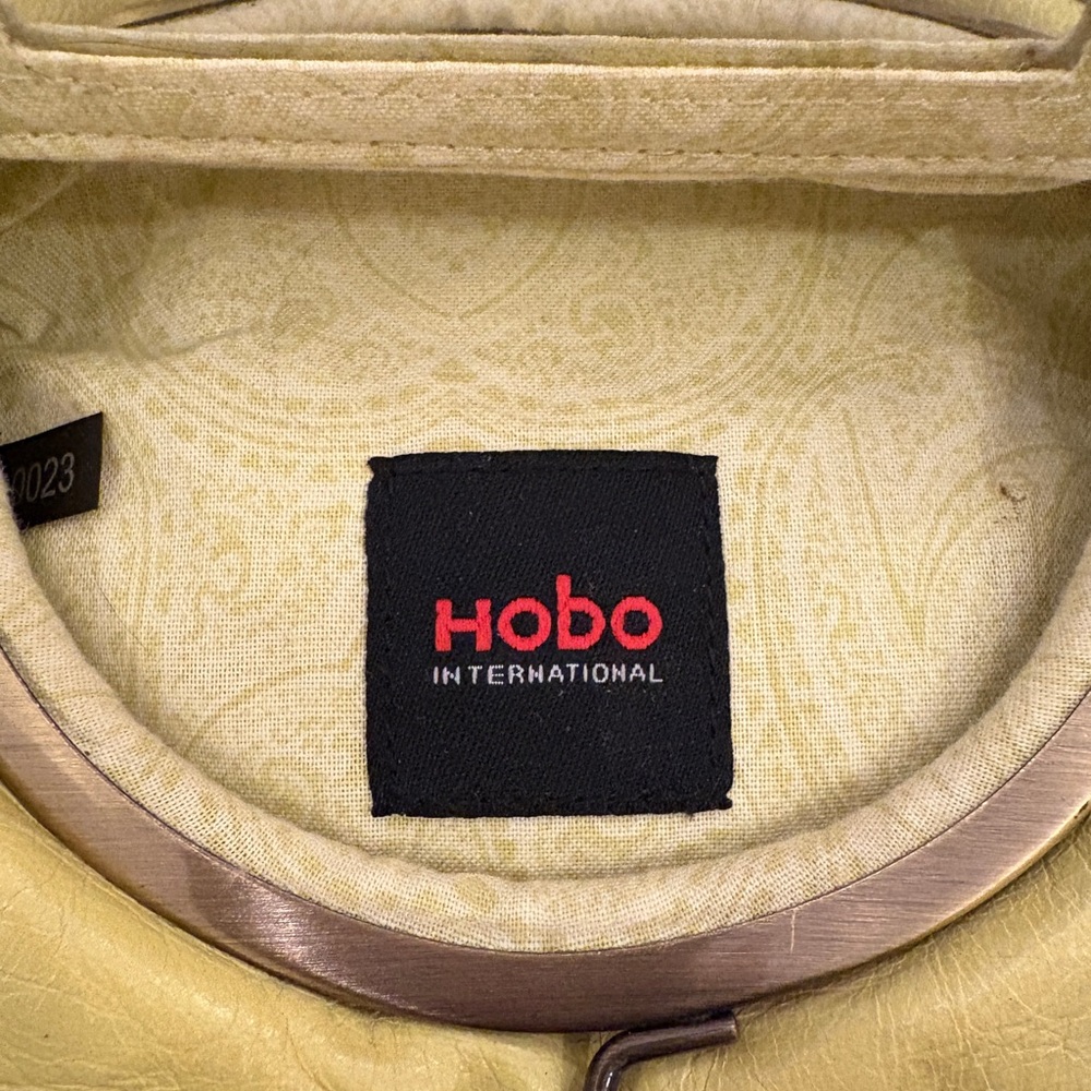 Lime green Leather hobo mini clutch - Picture 4 of 7